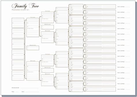 Free Printable 6 Generation Family Tree Template - Printable Word Searches