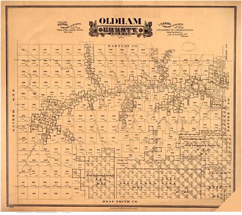 Oldham County Texas 1888 - Old Map Reprint - OLD MAPS