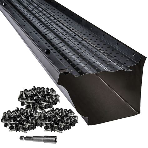 Buy LeafTek DIY Gutter Guards | 6" x 100' of Leaf Protection in Black ...