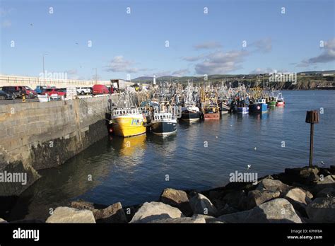 Trawler Fishing boats in Peel harbour, Isle of Man, United Kingdom ...