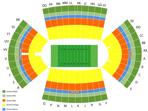 Aloha Stadium Seat Map