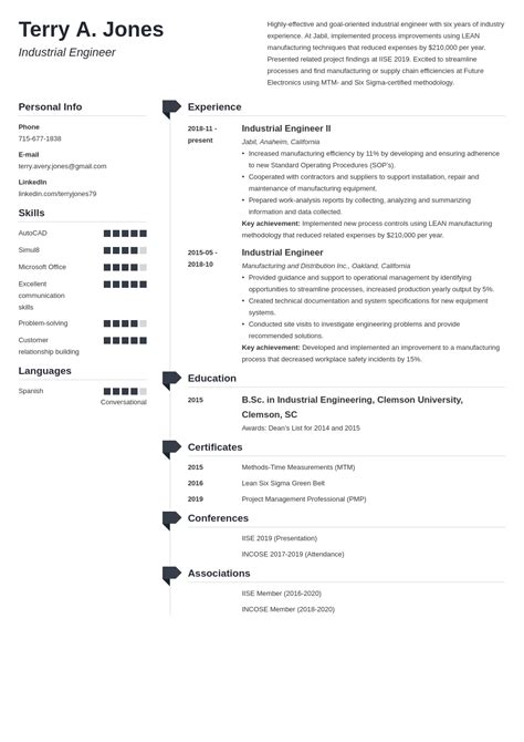 Industrial Engineer Resume Examples [2024 Guide]