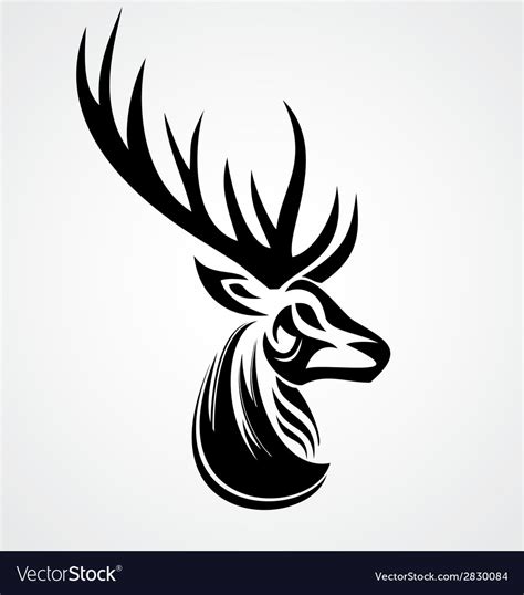 Deer tattoo design Royalty Free Vector Image - VectorStock