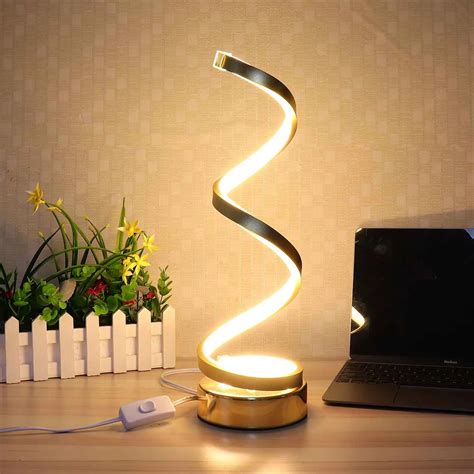 Creatives Design Spiral Modern LED Table Desk Lamp 24w Warm White Light ...