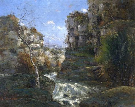 Landscape with Rocks near Ornans Gustave Courbet Painting by Gustave ...