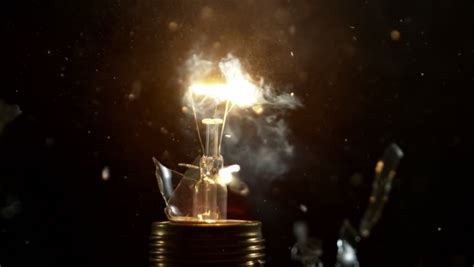 super slow motion shot bulb explosion Stock Footage Video (100% Royalty ...