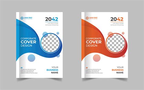 Corporate Book Cover Design Template in A4. Can be adapt to Brochure ...