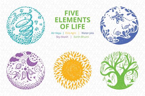 Five Elements of Life - Vector Set | Icons ~ Creative Market