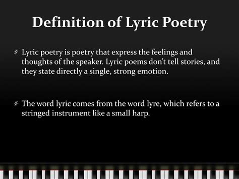 PPT - Lyric Poetry PowerPoint Presentation, free download - ID:2048246