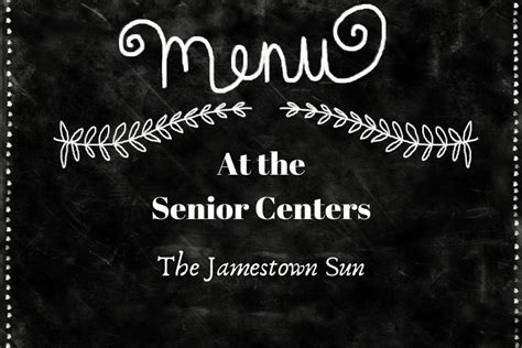 James River Senior Citizens menu, activities for the week of March 4 ...