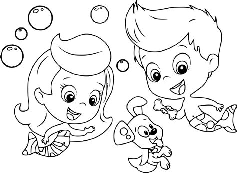 Molly Gil Bubble Puppy Bubble Guppies Coloring Pages - Coloring Cool