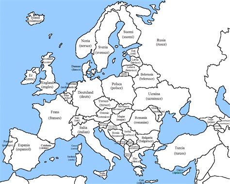 Outline Map Of Europe Free Printable | Images and Photos finder