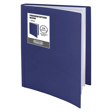 Buy Dunwell Binder with Plastic Sleeves (Blue, 1 Pack), 24-Pocket Bound ...