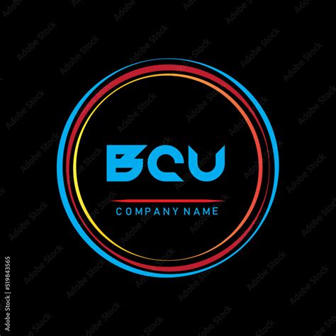 BCU ,B C U letter logo design with Circle, round shape, BCU alphabet ...