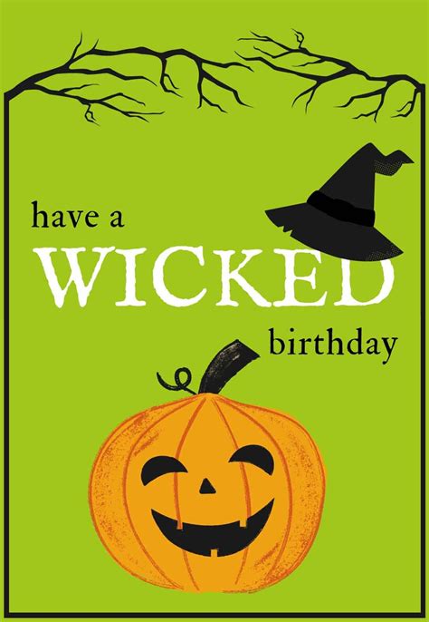 Printable Halloween Birthday Card - Printable Word Searches