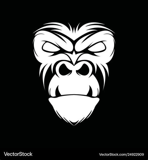 Gorilla head logo Royalty Free Vector Image - VectorStock