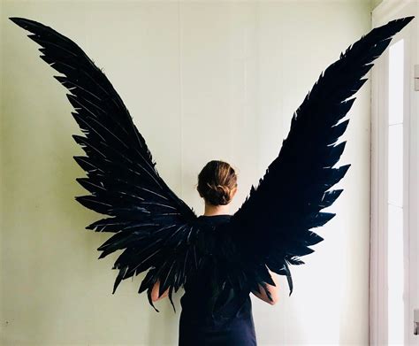 XL Black Cosplay Wearable Maleficent Angel Wings | Etsy in 2022 | Angel ...