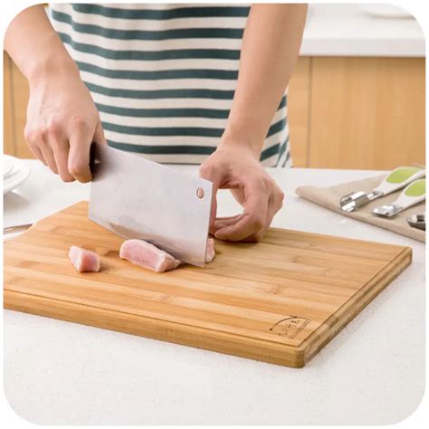 Thick green kitchen cutting board, bamboo chopping board large chopping ...