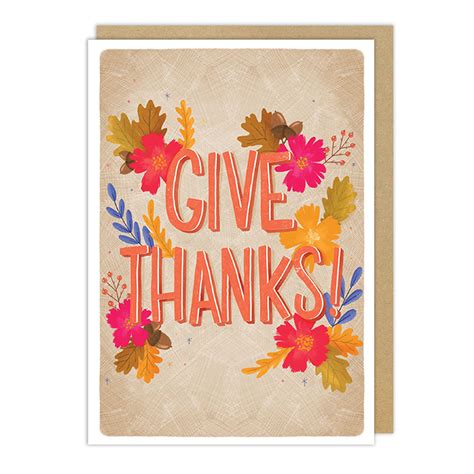 Little Posy Print Co. - Give Thanks Thanksgiving Card #AH105