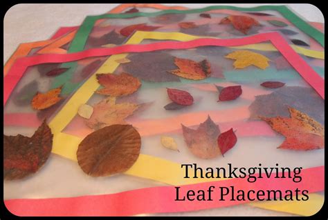 Keeping up with the Kiddos: Thanksgiving Leaf Placemats