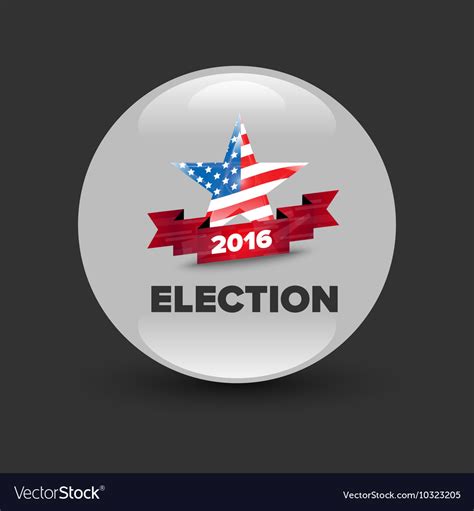 United states election vote badge Royalty Free Vector Image