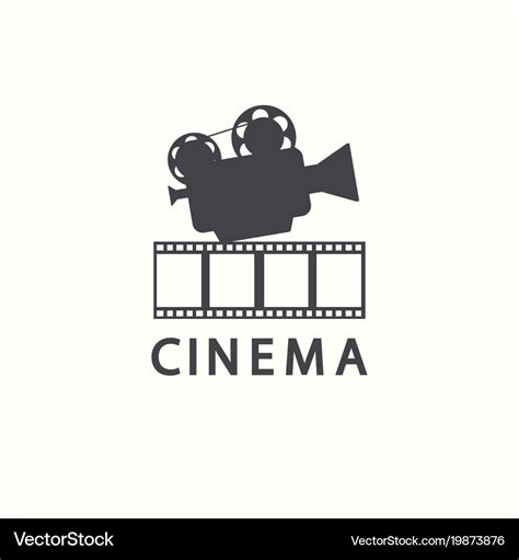 Cinema logo movie emblem template Royalty Free Vector Image