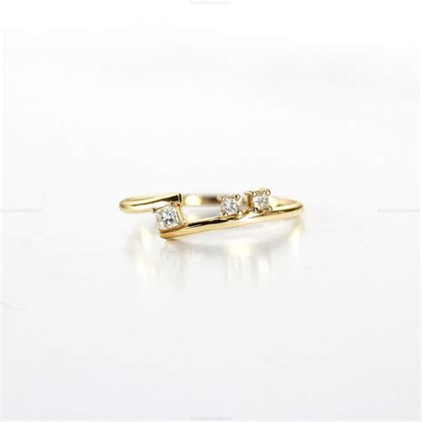 Asteria Band Wedding Ring 14ct Yellow Gold Natural Diamond No Stone ...