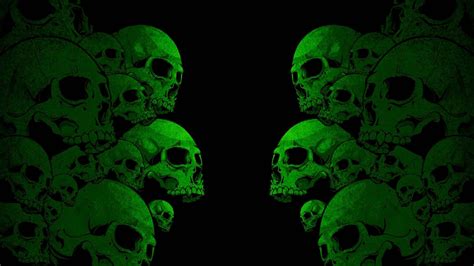 Download Neon Green Hd Skull Wallpaper | Wallpapers.com