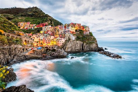 Manarola - Blue hour @ Manarola. Manarola is one of the five famous ...