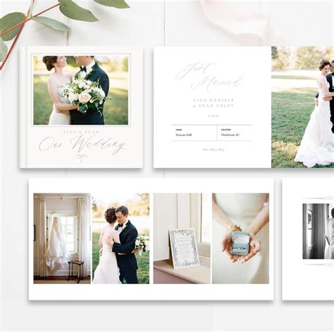 Wedding Album Template, 10x10 and 12x12 Wedding Photobook Templates ...