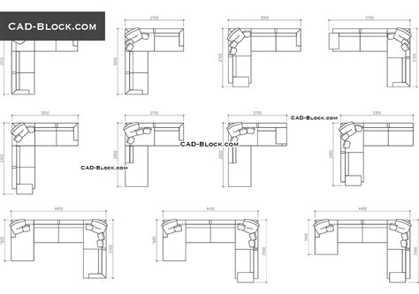 Standard Size For L Shape Sofa Cad Block | Brokeasshome.com