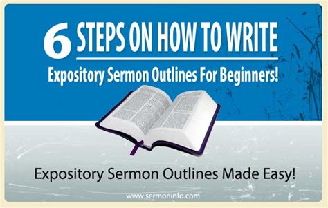 How To Write Expository Sermon Outlines For Beginners | Sermons