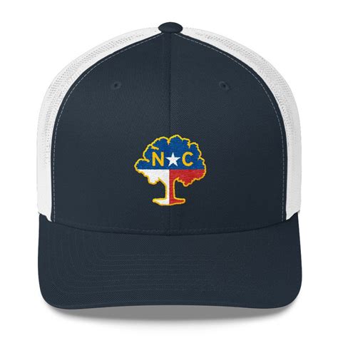 North Carolina Flag Oak Tree Patch Trucker Hat - Etsy