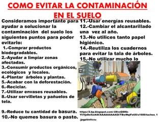 Solucion para la contaminacion del suelo | PPT