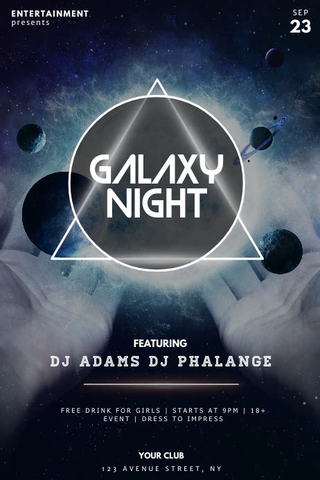 Galaxy Night Club Party Flyer Template | PosterMyWall