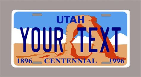 Utah License Plate custom Text - Etsy