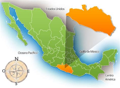 Guerrero | Estados de México | Mapa de mexico, México, Toltecas