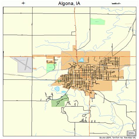 Algona Iowa Street Map 1901135