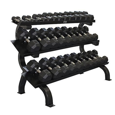 SD-R - Troy VTX 5-75 lb. Rubber Dumbbell Set w/ Rack | Gtech Fitness