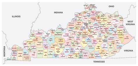 Printable Map Of Kentucky Counties - Printable World Holiday