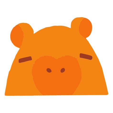 Capybara Head Flat Image PNG & SVG Design For T-Shirts