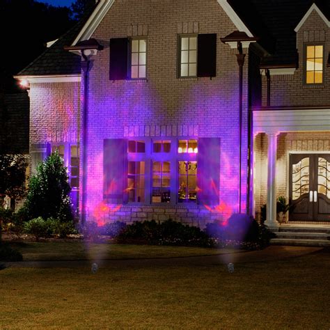 Outdoor Lighting Gemmy Fire and Ice Lightshow Projection Purple Orange ...