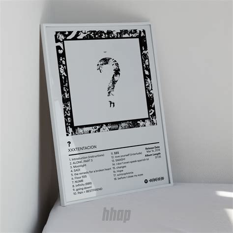 Xxxtentacion - ? - Album Cover Poster- Hip Hop Wall Art