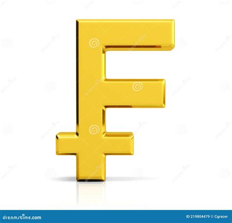 Swiss Franc Symbol Isolated on White Background Stock Illustration ...