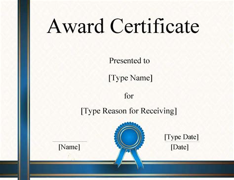 Sports Certificate Templates For Word