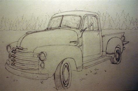 11 Awesome old chevy truck pencil drawings images | Art sketches ...