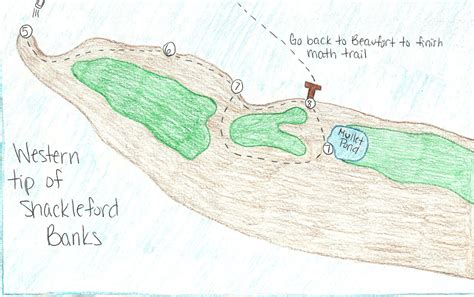 Trail Map - The Math Trail at Shackleford Banks