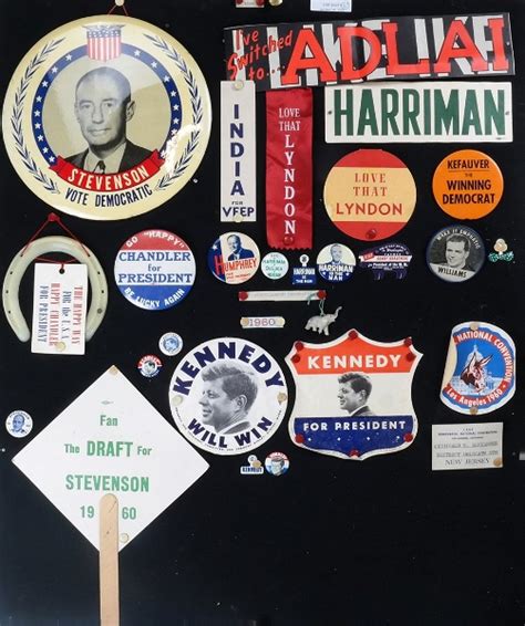 1956 And 1960 Presidential Campaigns Display