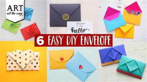 6 Easy DIY Envelopes | Paper Craft Ideas | How to make an Envelope ...