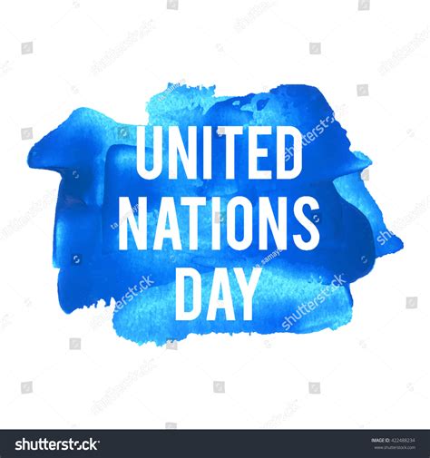 United Nations Day Holiday Celebration Card Stock Vector (Royalty Free ...